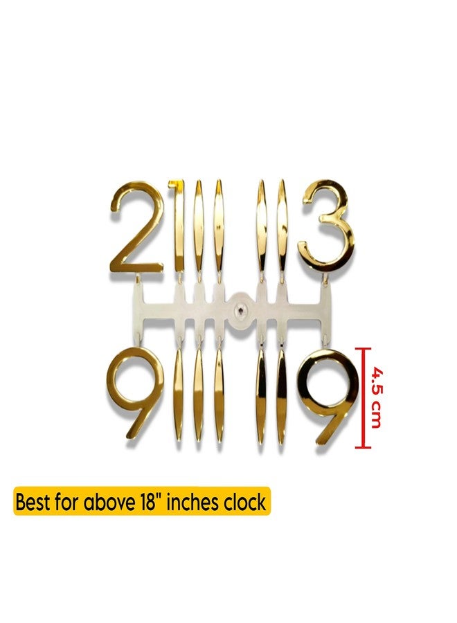 Epoxy Fusion 3D Glossy Numeric Letters for Clock Making | Large Plastic Numbers with Glossy Finish for Resin and Wall Clocks | Perfect for DIY Clock Projects (Set of 1, Big Gold) - Image 4